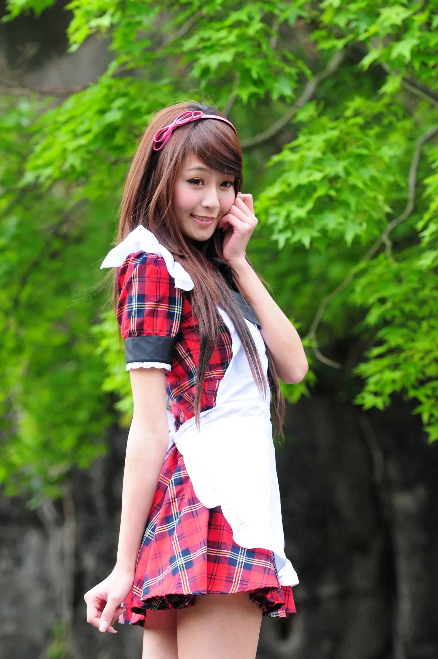 [Buổi chụp ảnh ngoài trời của Beautyleg] Winnie Xiaoxue - Bộ ảnh ngoài trời ngọt ngào và dễ thương trong trang phục hầu gái. - 15